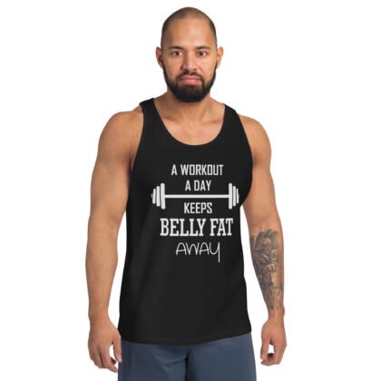 A workout a day keeps Belly Fat Away Men's Tank Top