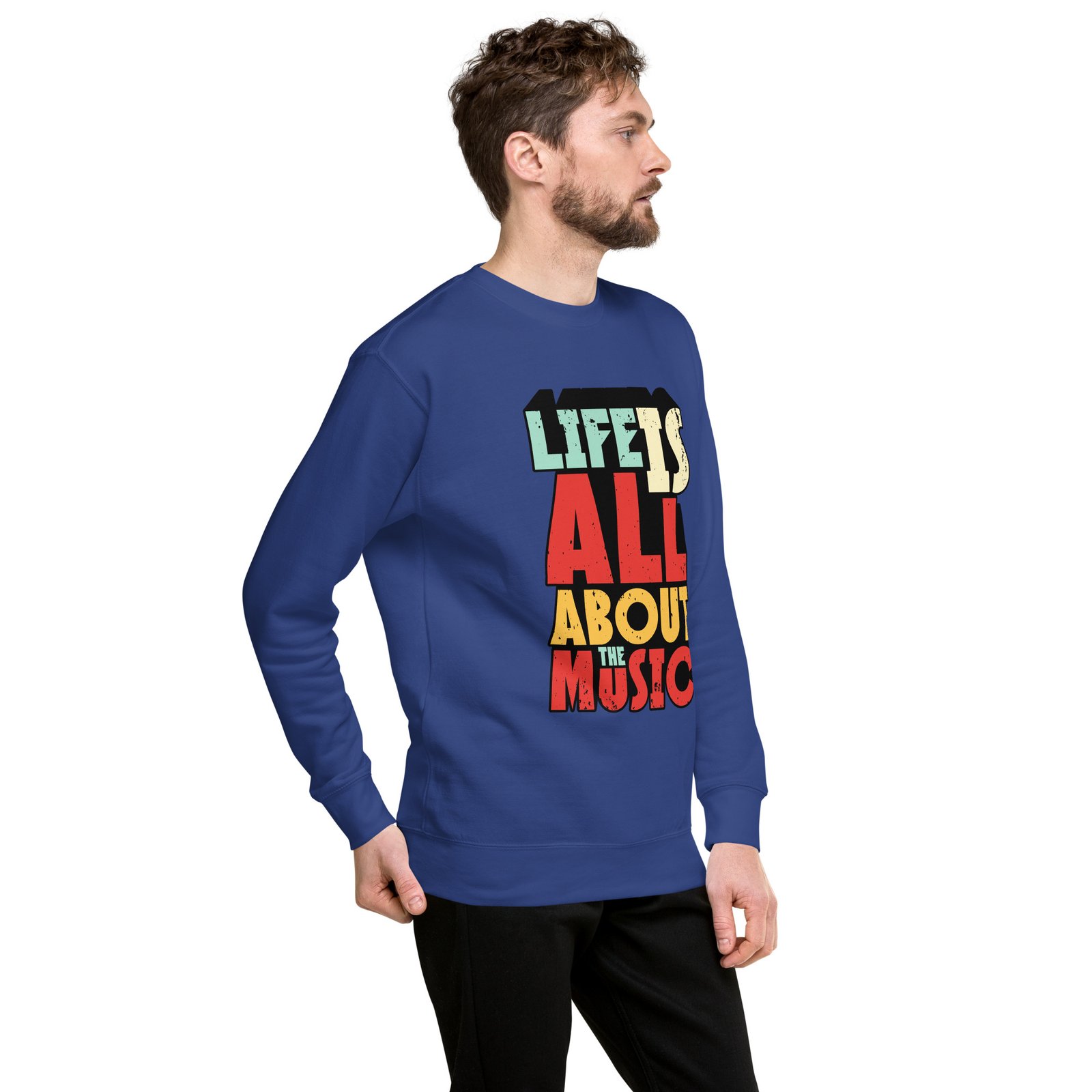 Live is all about Music Unisex Premium Sweatshirt - Image 5
