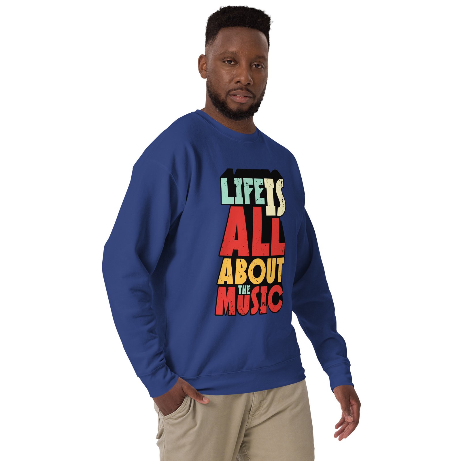 Live is all about Music Unisex Premium Sweatshirt - Image 6