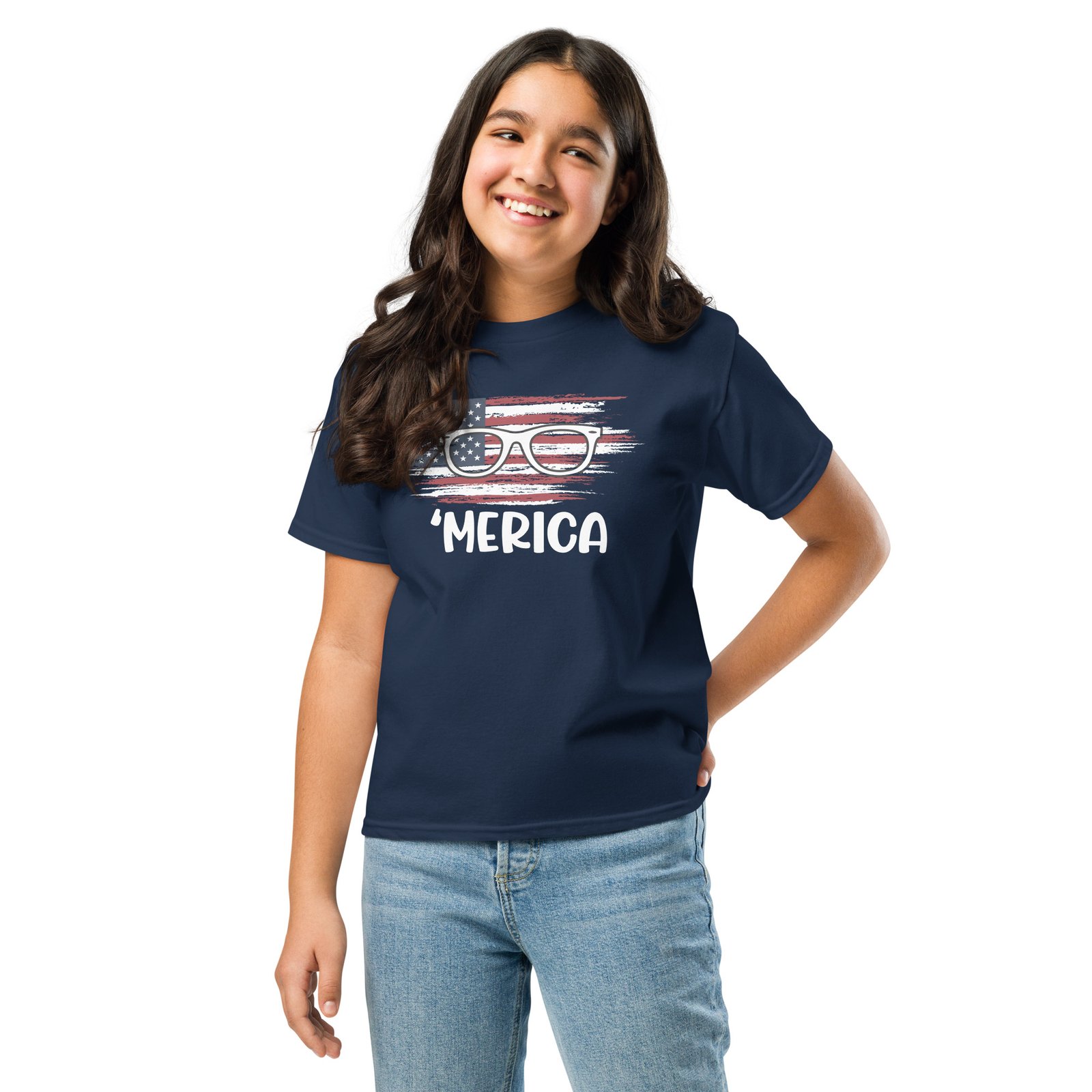 Love USA, Merica, Youth Unisex classic tee - Image 3