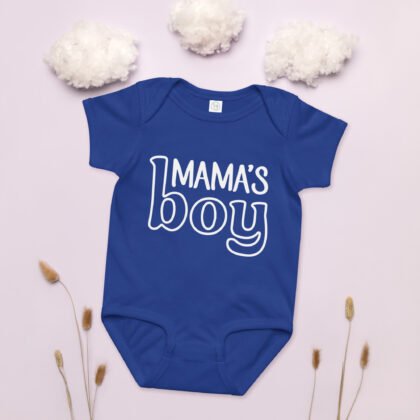 Mama's Boy Baby jersey bodysuit