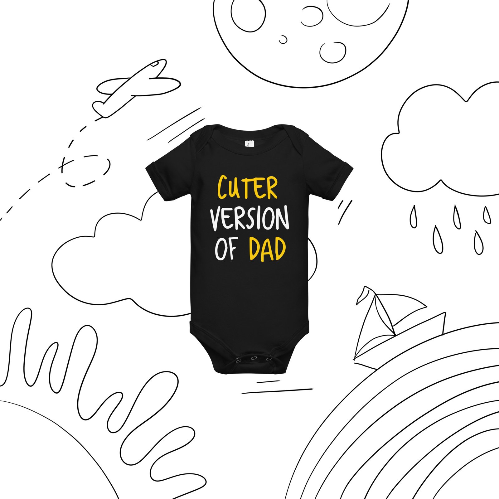 Cuter Version of Dad Baby short sleeve one piece - Image 5