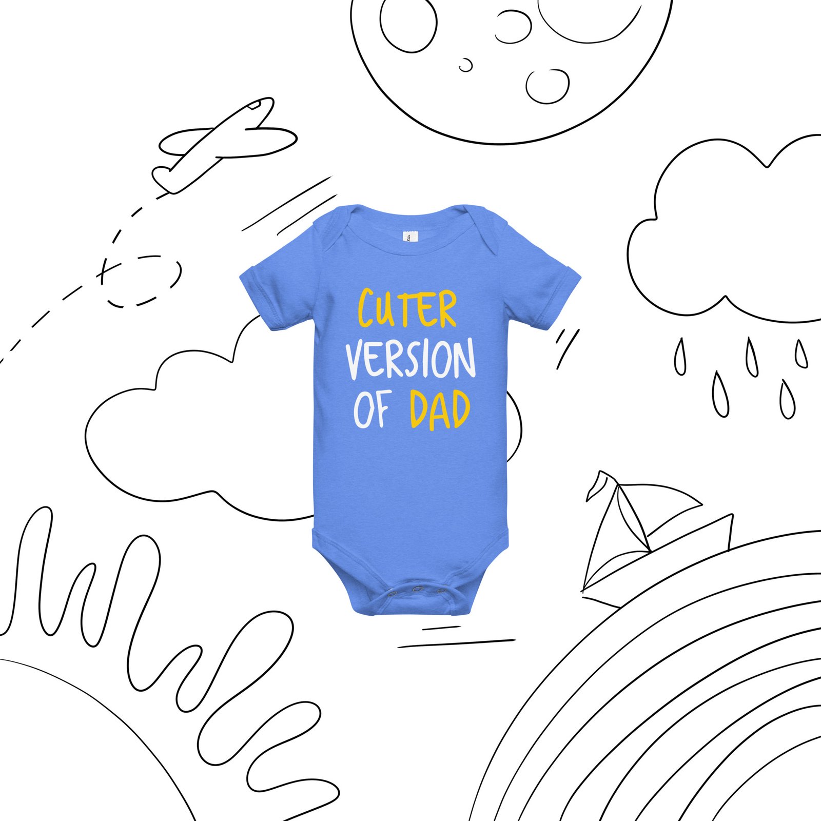 Cuter Version of Dad Baby short sleeve one piece - Image 6