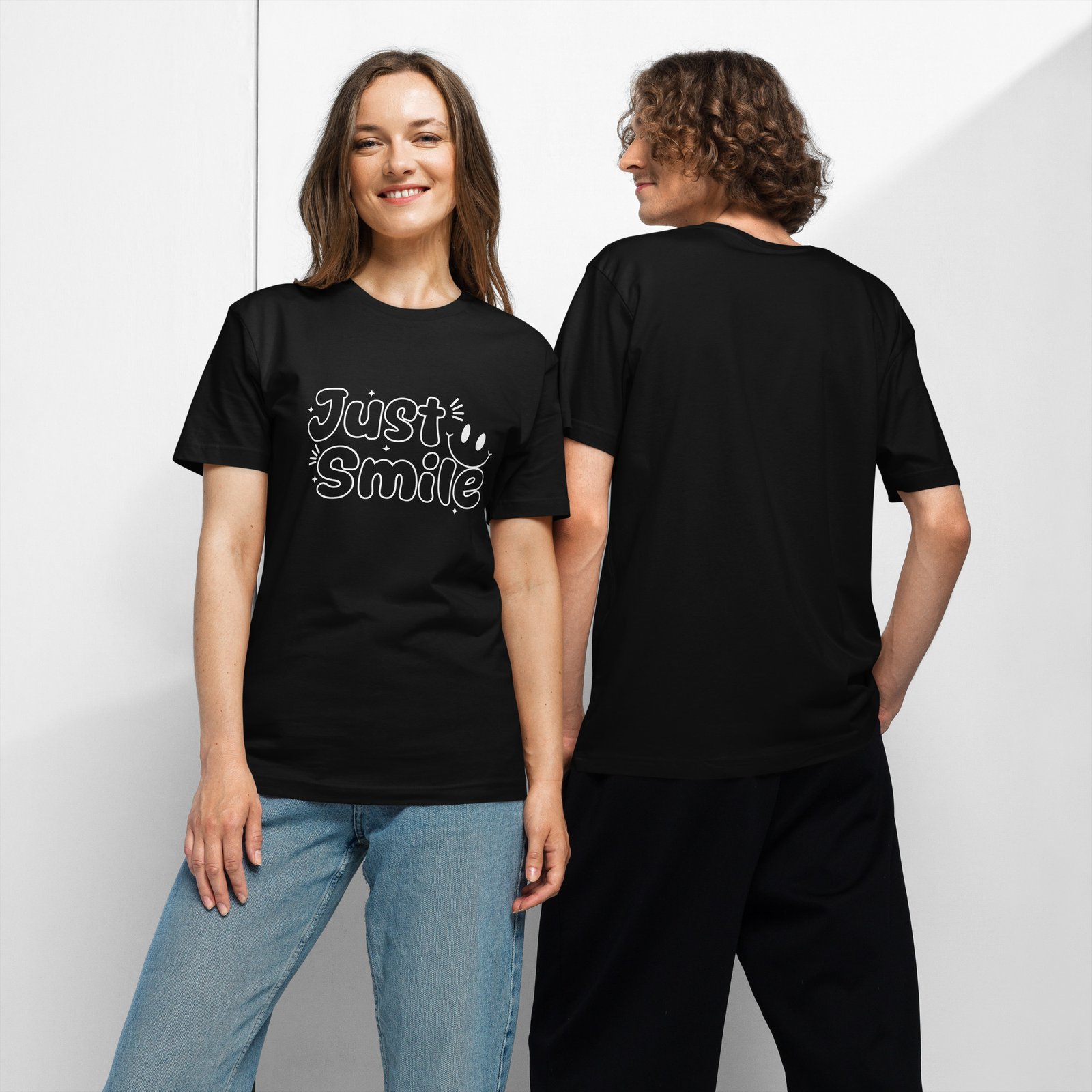 Just Smile Unisex fine jersey tee - Image 3