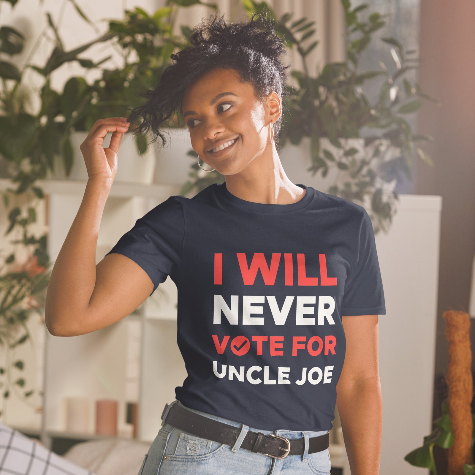 Never Biden Short-Sleeve Unisex T-Shirt - Image 5