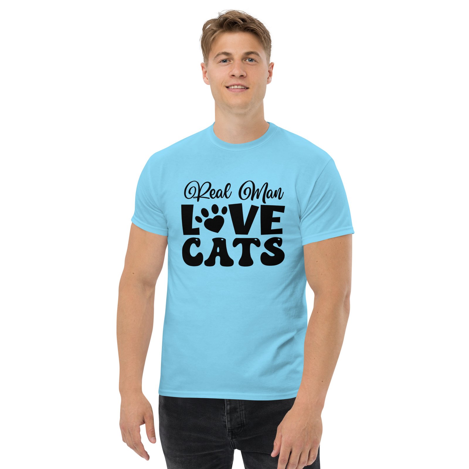 Real Man Loves Cat Unisex classic tee - Image 4
