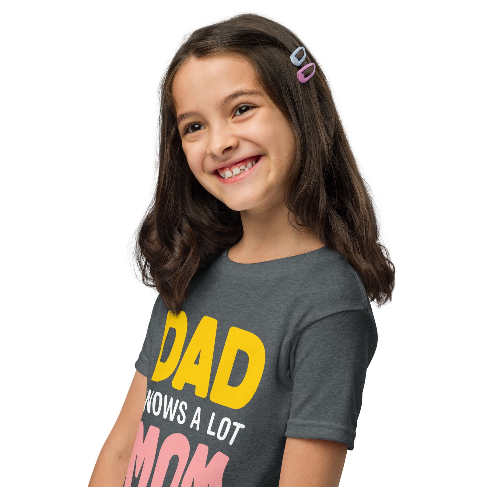 Dad knows a lot, MOM know best Youth t-shirt - Image 4