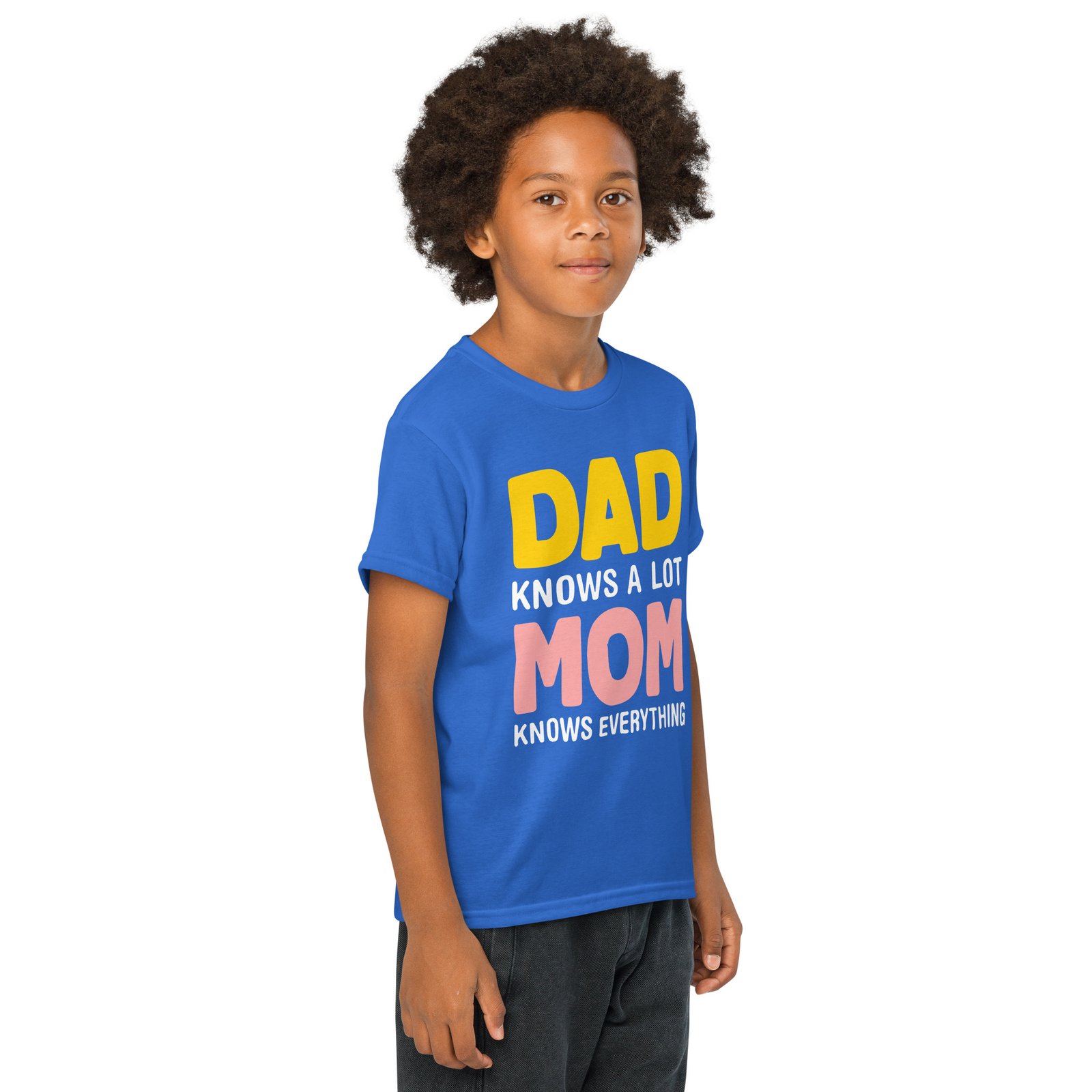 Dad knows a lot, MOM know best Youth t-shirt - Image 5