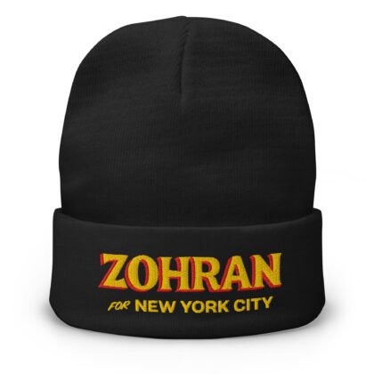 Zohran Mamdani for NYC Embroidered Beanie